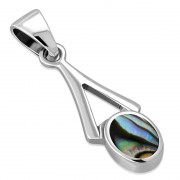 Abalone Shell Silver Pendant, p588